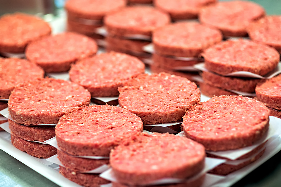 Meat ready for inspection